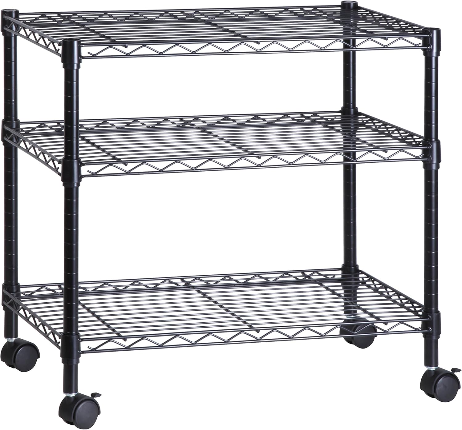 Honey-Can-Do 3-Shelf Portable Multimedia Cart, Black: Home & Kitchen