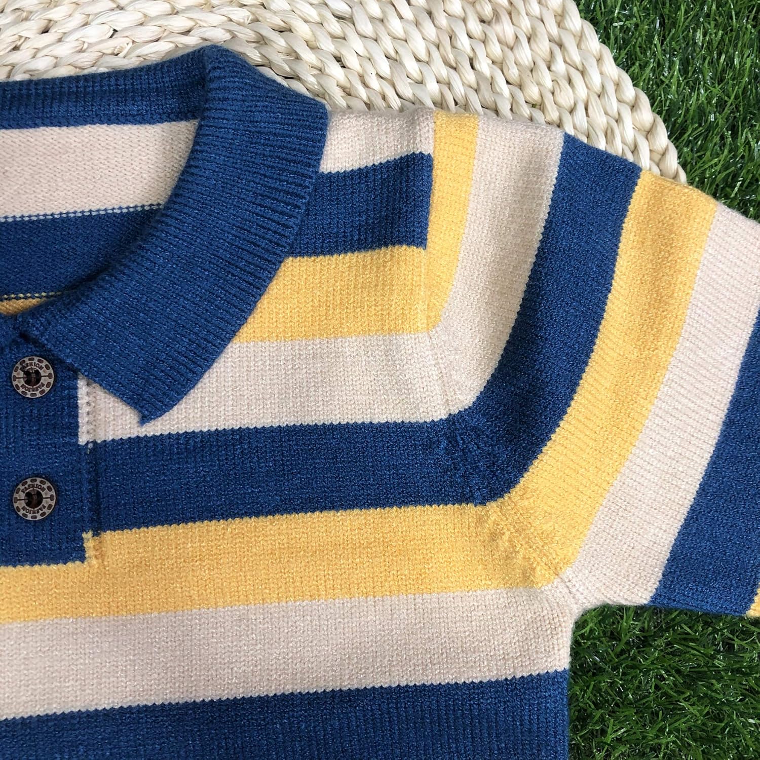 MSTOZE Baby Boy Winter Coat Knitted Polo Sweater with Striped Pattern-Pullover Sweater, Warm, Comfortable, 6M-4T Infant: Clothing