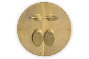 Hardware Philosophy Classic Round Brass Cabinet Face Plate Backplate Hardware 8.6"