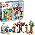 LEGO DUPLO Wild Animals of Asia 10974, Bricks Set with Panda & Elephant Baby Animal Toy Figures Plus Sounds, Toys for Toddlers, Girls & Boys Age 2-5