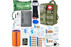CareTac Advanced First Aid Trauma Kit for Travel & Camping – Emergency IFAK for Bleed Control, Gunshot Wounds, Burns & Cuts – Includes Tourniquet, Chest Seal, Israeli Bandage, Splint, CPR Mask & More