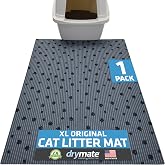 Drymate Cat Litter Box Mat, Litter Trapping Mat, Dark Grey, 28x36 XL | Waterproof, Urine-Proof, Absorbent, Machine Washable, Soft on Paws, Contains Mess, Protects Floors, Kitten Supplies, USA Made
