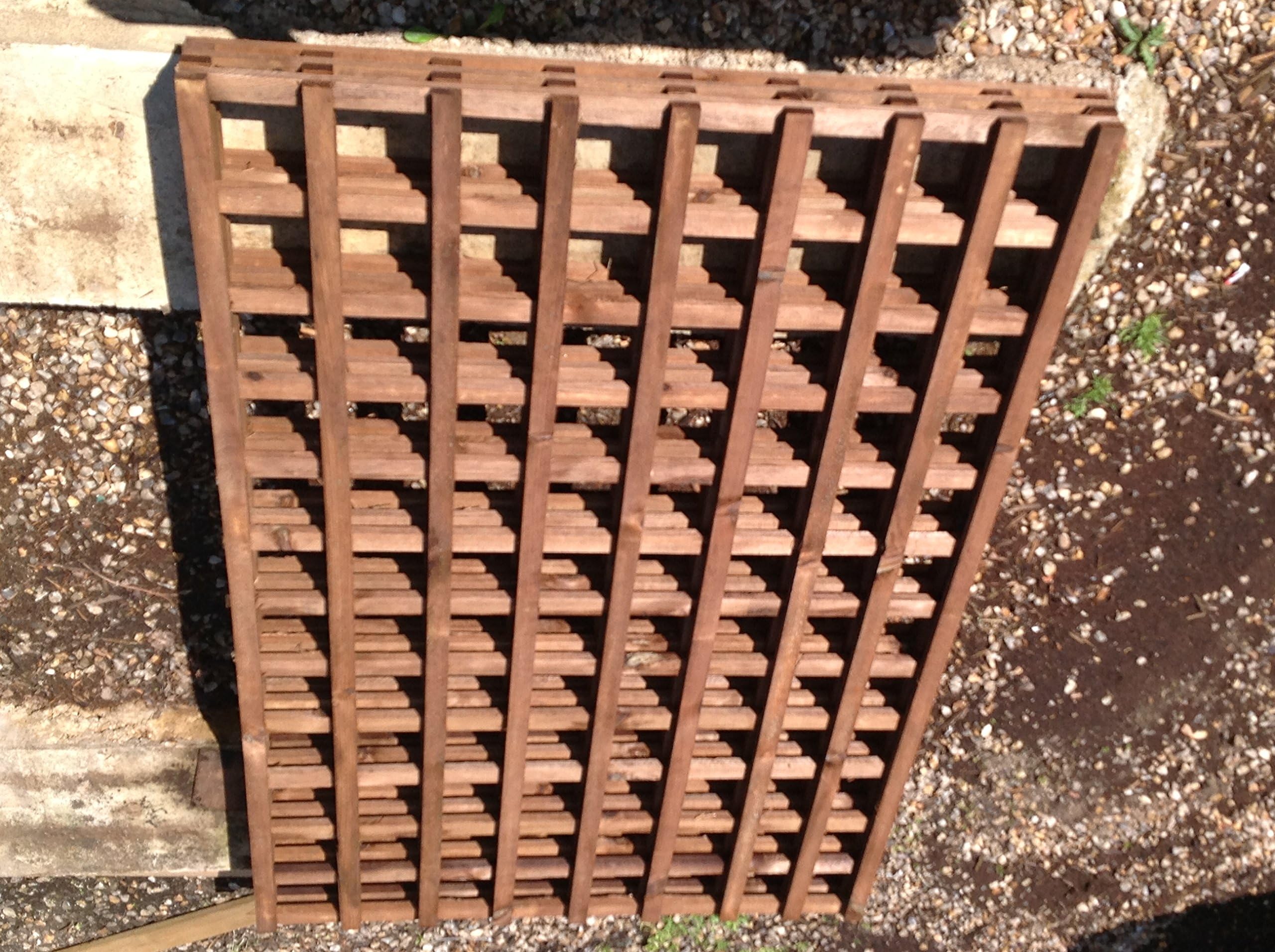 Heavy duty made garden trellis treated in dark brown preserver PAY DELIVERY ONCE (6ftx4ft, Brown)
