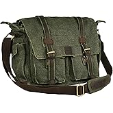 LEATHER VILLAGE Canvas Messenger Shoulder Bag for Men & Women – Stylish Crossbody Satchel for Office, Travel & Daily Use