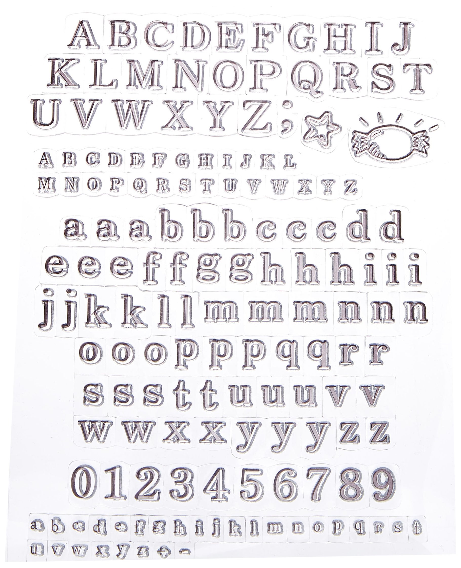 Artemio Clear Stamps Alphabet IV, Transparent