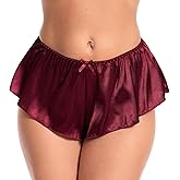 Satini Women's Satin Fluted French Skirt Shorts Knickers Briefs Panties