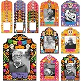 Eternity sky 36Pcs Dia De Los Muertos Paper Picture Frames Decorations Set | Photo Frame,Adhesive Stickers,Day of the Dead,Altar Ofrenda Decor,Remembrance,Memorial Supplies