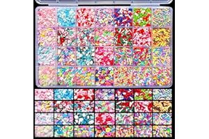EHOPE Fake Sprinkles 220G Polymer Clay Slices Fake Candy Sprinkle Faux Sprinkles for Nail Art DIY Crafts Cake Phone (28 Styles)