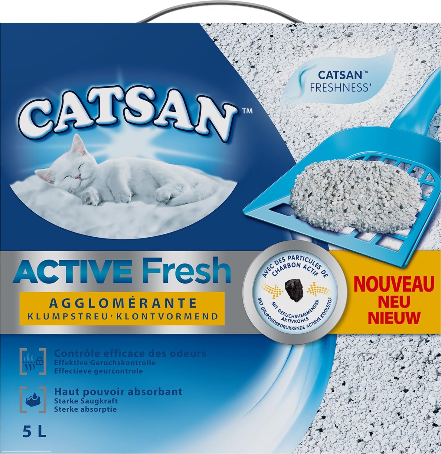 Catsan Active Fresh Lettiera Agglomerante per gatto Controllo degli