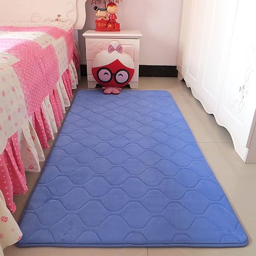 Amazon.com: Hoomy Soft Memory Foam Floor Runner for Bedroom Blue Floor Runners Geometric Coral 