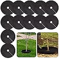 UCandy Pack 12 Non-Woven Tree Mulch Ring,Weed Barrier mat,Degradable Tree Mulch Used to inhibit Weed Growth and Landscape Weed Control Plant Root Protection（20.47 Inch）