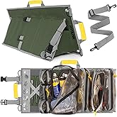 Myolnir Roll Up Tool Bag Organizer With Kickstand - Compact Heavy Duty Motorcycle Tool Roll Bag Organizer - Portable Rollup Toolbag With Magnetic Panels & Transparent Pockets - Mechanic & Electrician
