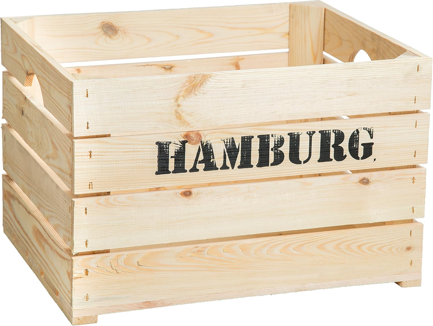 Johanna - Caja para fruta (50 x 40 x 30 cm, madera cepillada ...