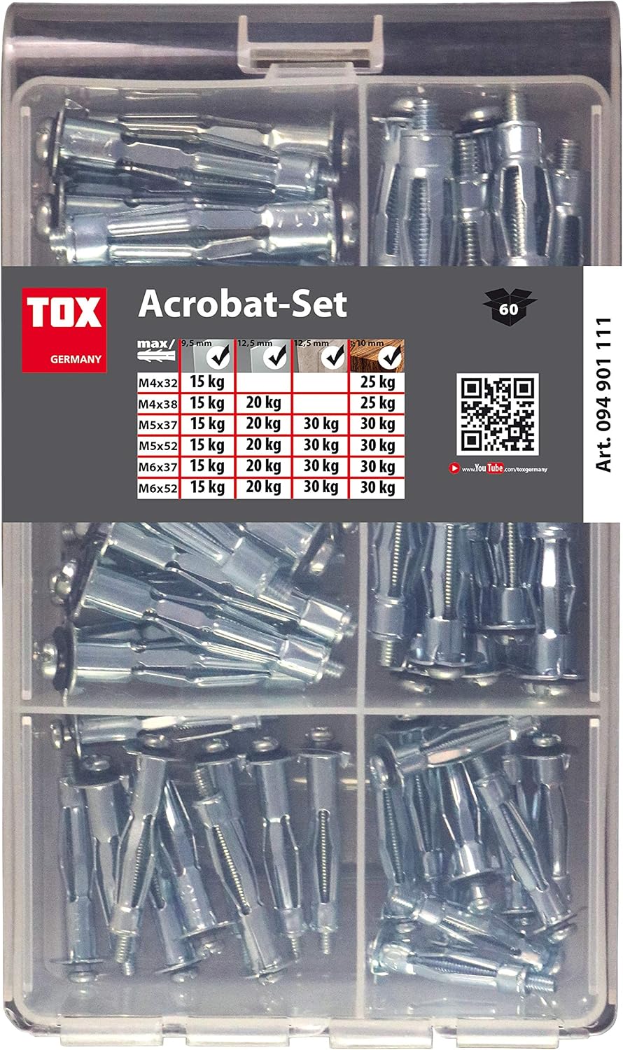 TOX metal cavity dowel assortment Acrobat Set, 60 pcs, 1 piece, 094901111 - Image 4