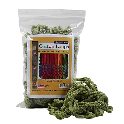 Harrisville Designs Traditional 7 Cotton Loops, Leaf - Makes 2 Potholders