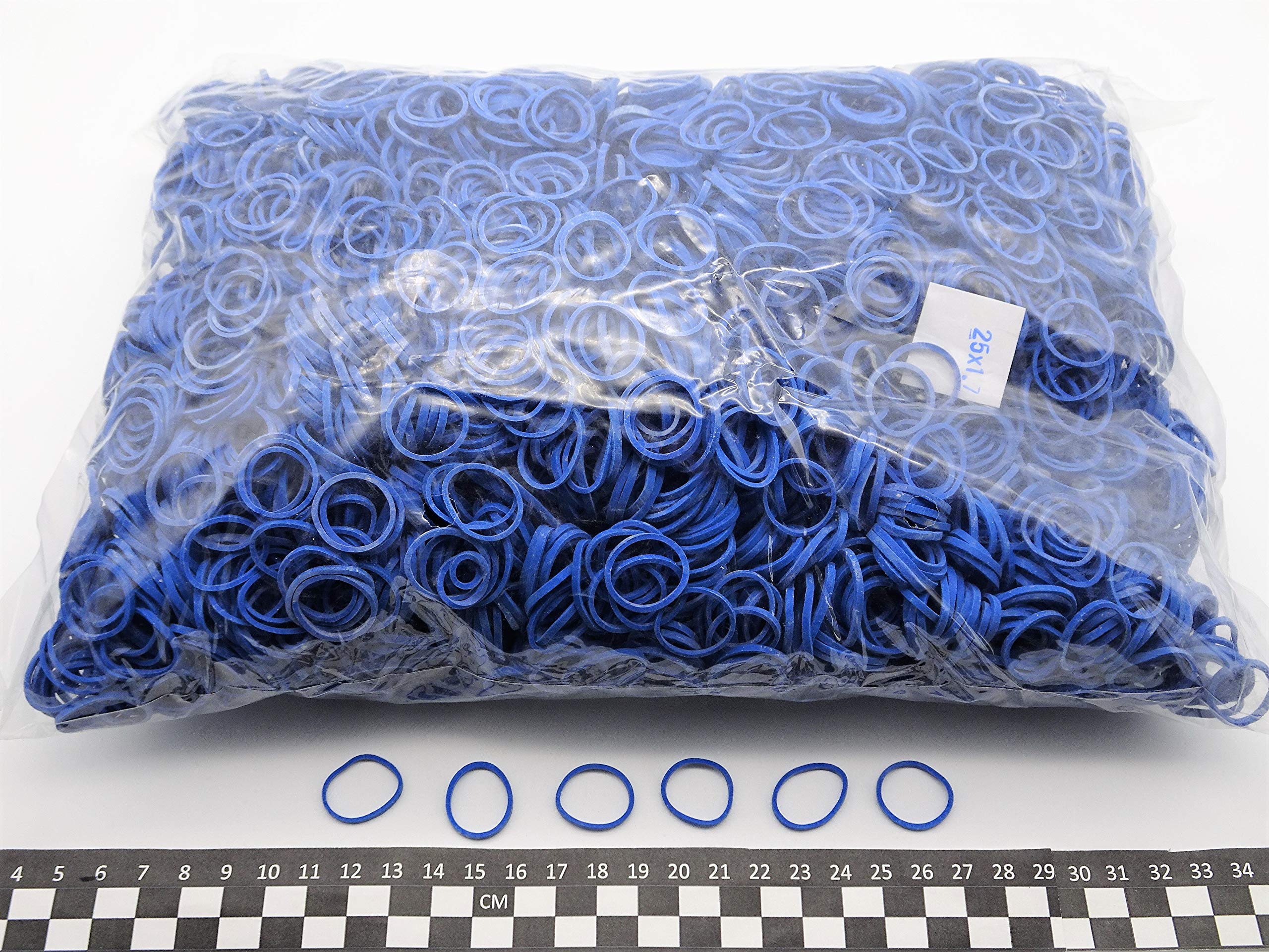 Progom - Rubber bands - 25(Ø16) mm x 1.7mm - blue - 1kg bag