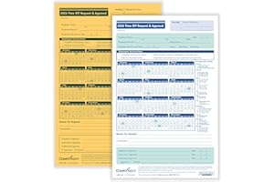 ComplyRight 2026 Time Off Request and Approval Form, Small (5 1/2" x 8 1/2"), 2-Part, Pack of 50