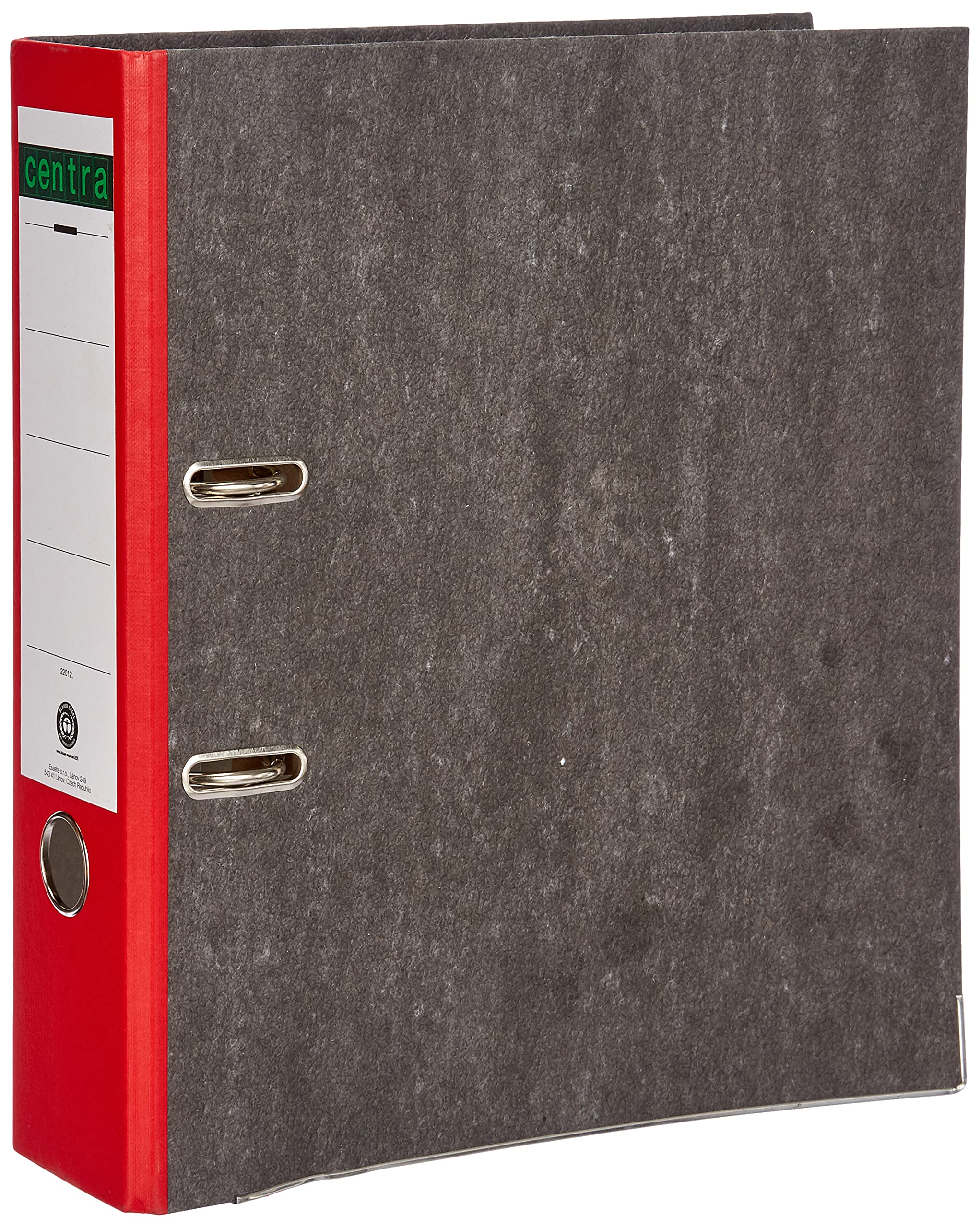 Centra 220123 Standard Folder with Coloured Spine with Slots A4 Wide Red