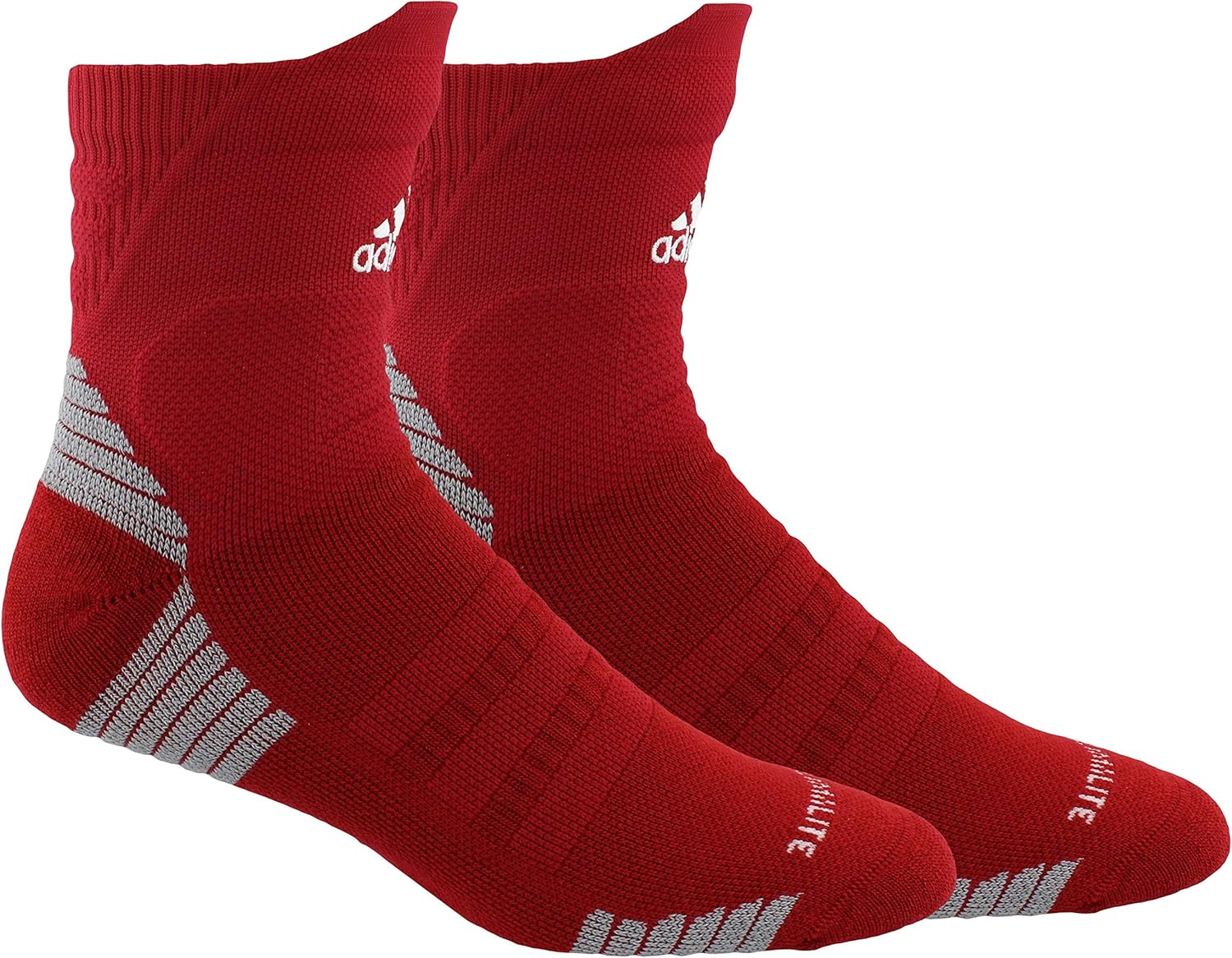 adidas UnisexAdults Standard Alphaskin Maximum Cushioned High Quarter Sock, Bold