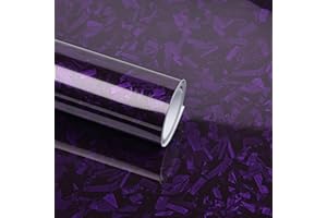 Lypumso Purple Forged Carbon Fiber Vinyl Wraps, Adhesive Wrap Vinyl Roll for Full Car Wraps, Auto Interior Stickers Sheets Films Wraps Without Bubble for DIY Use 1ft x 5ft