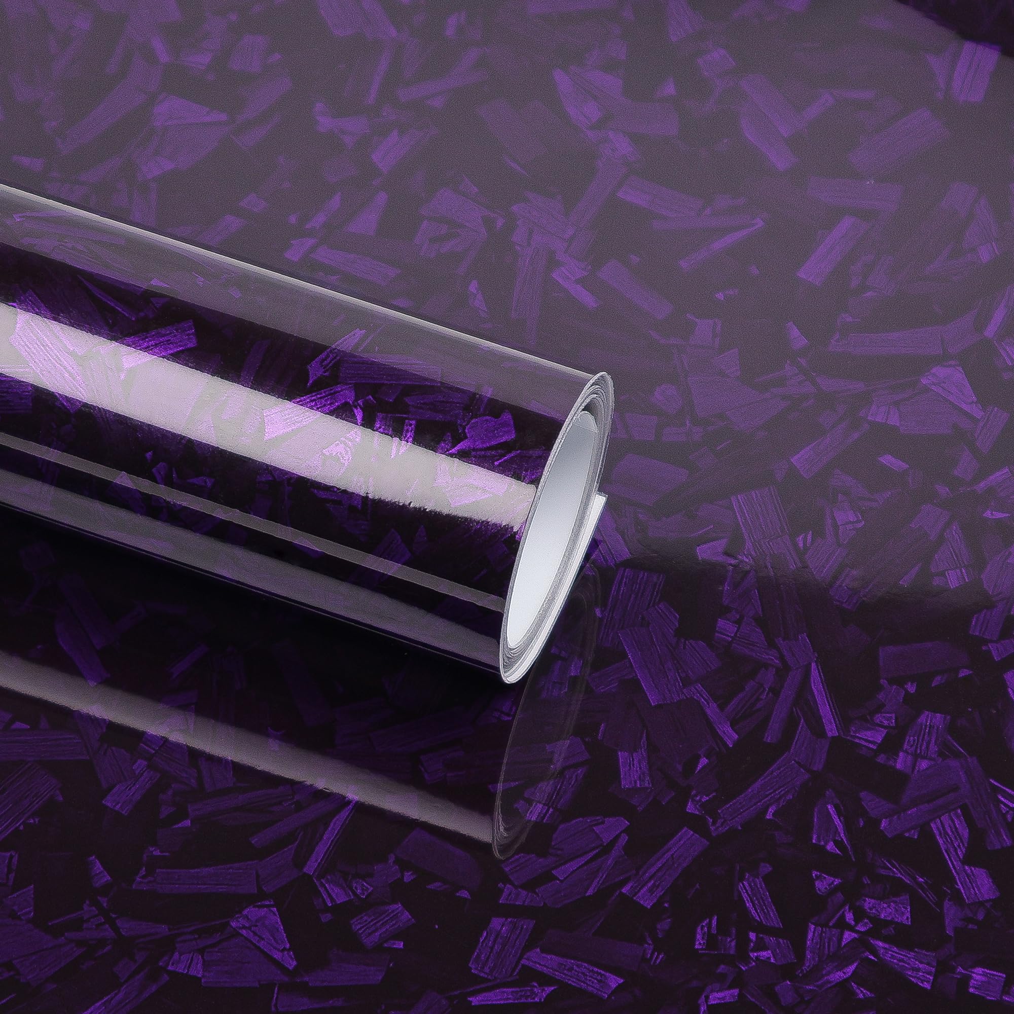 Lypumso Forged Carbon Fiber Vinyl Wraps, High Gloss Car Wrap Vinyl Rolls for DIY, Self-Adhesive Stickers with Air Release Technology for Auto Interior and Exterior (Purple Forged Carbon, 2ft x 10ft) Image