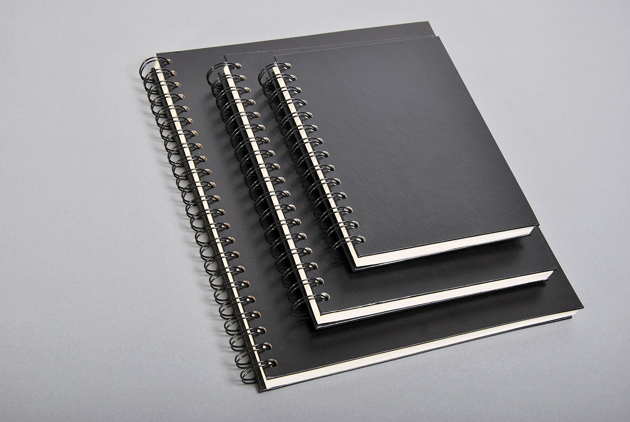 Clairefontaine - Ref 96664C - Hard Cover Wirebound Sketch Book (100 Sheets) - 18 x 24cm in Size, 90gsm Paper, Side Wirebound, Micro-Perforated White Sheets