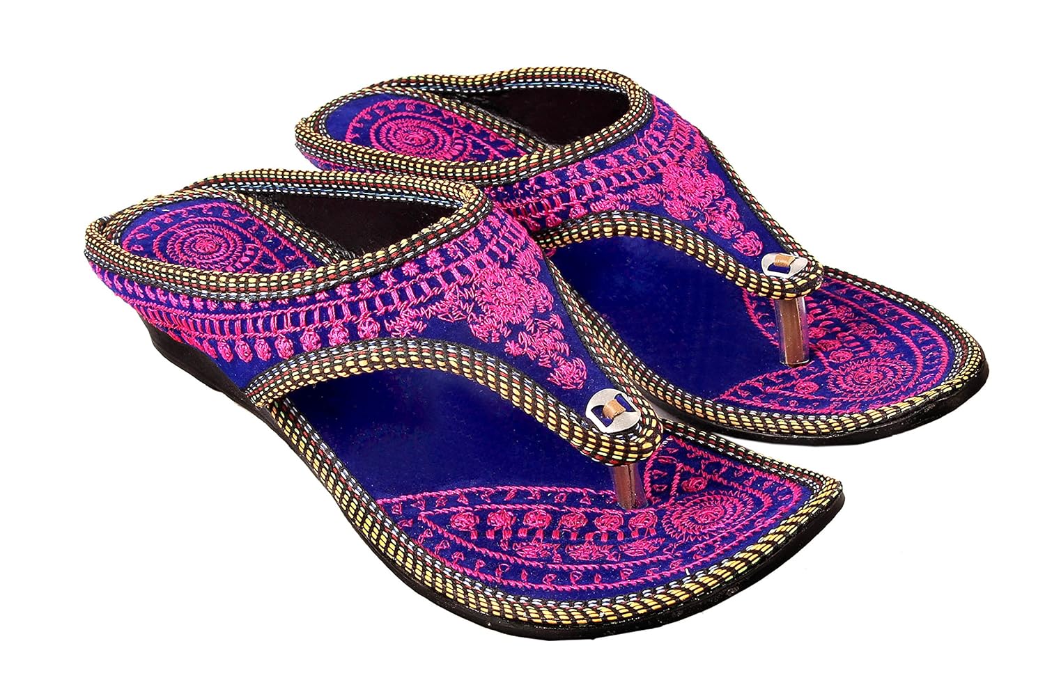 femme royale women's velvet gold sandals