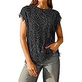 Arach&Cloz Women's Cozy Cotton Fringe Cable Knit Western Outfits Fall Sweater Vests 2025