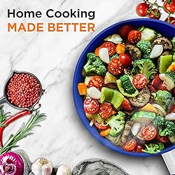 NutriChef 8" Fry Pan With Lid - Small Skillet