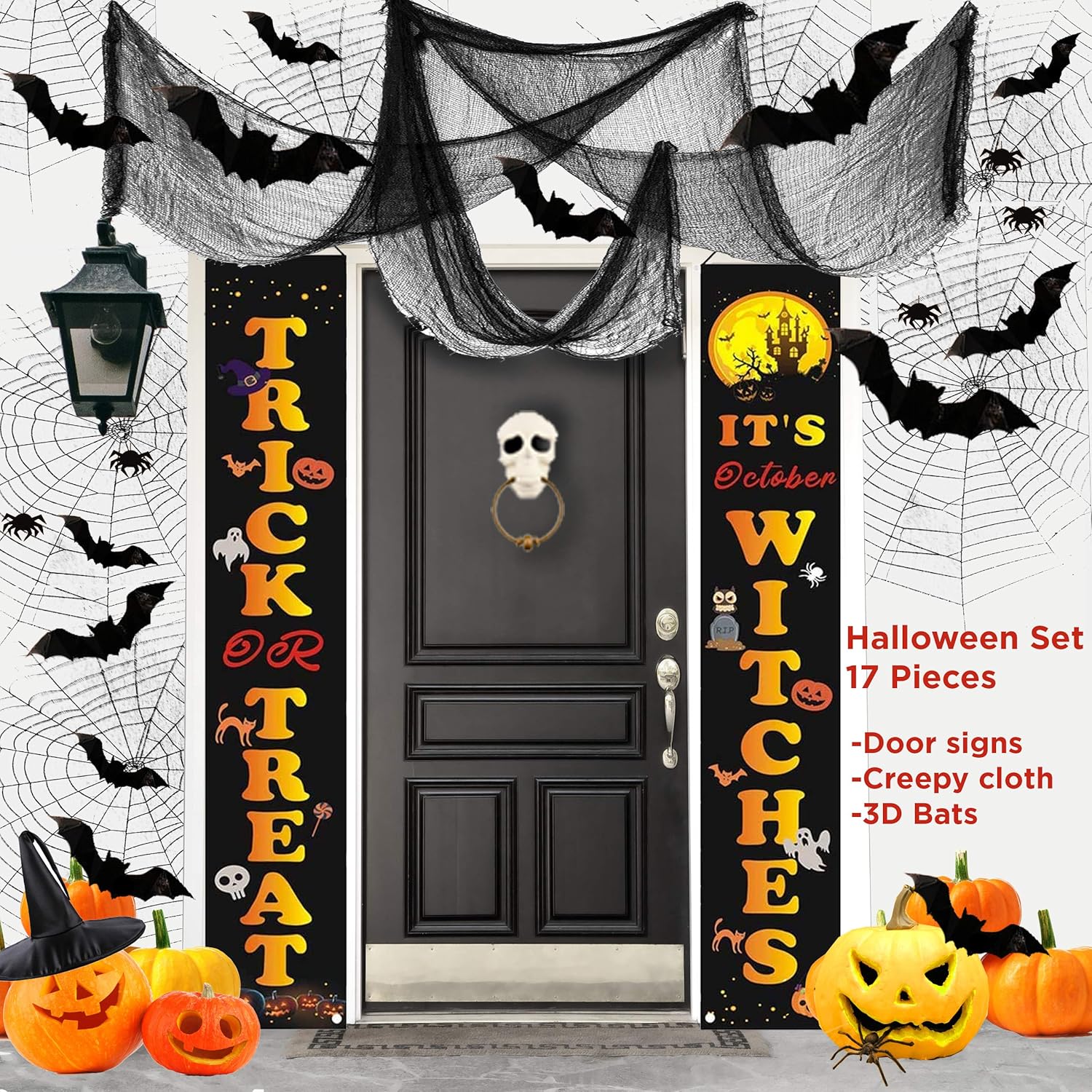 Halloween Decorations Outdoor, 17 PCS Set, 2 PCS Halloween