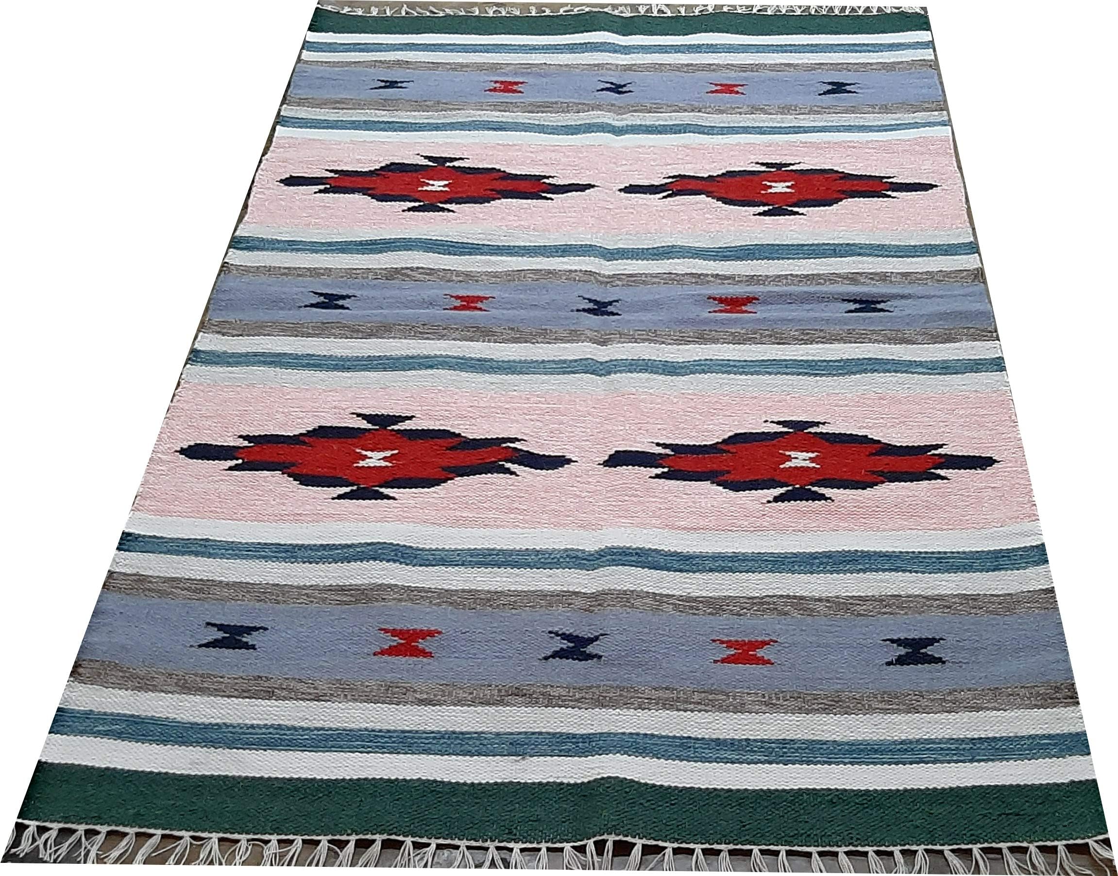 Srj Handmade Broad-Loom Weave Modern Dhurrie 4 × 6 Ft.
