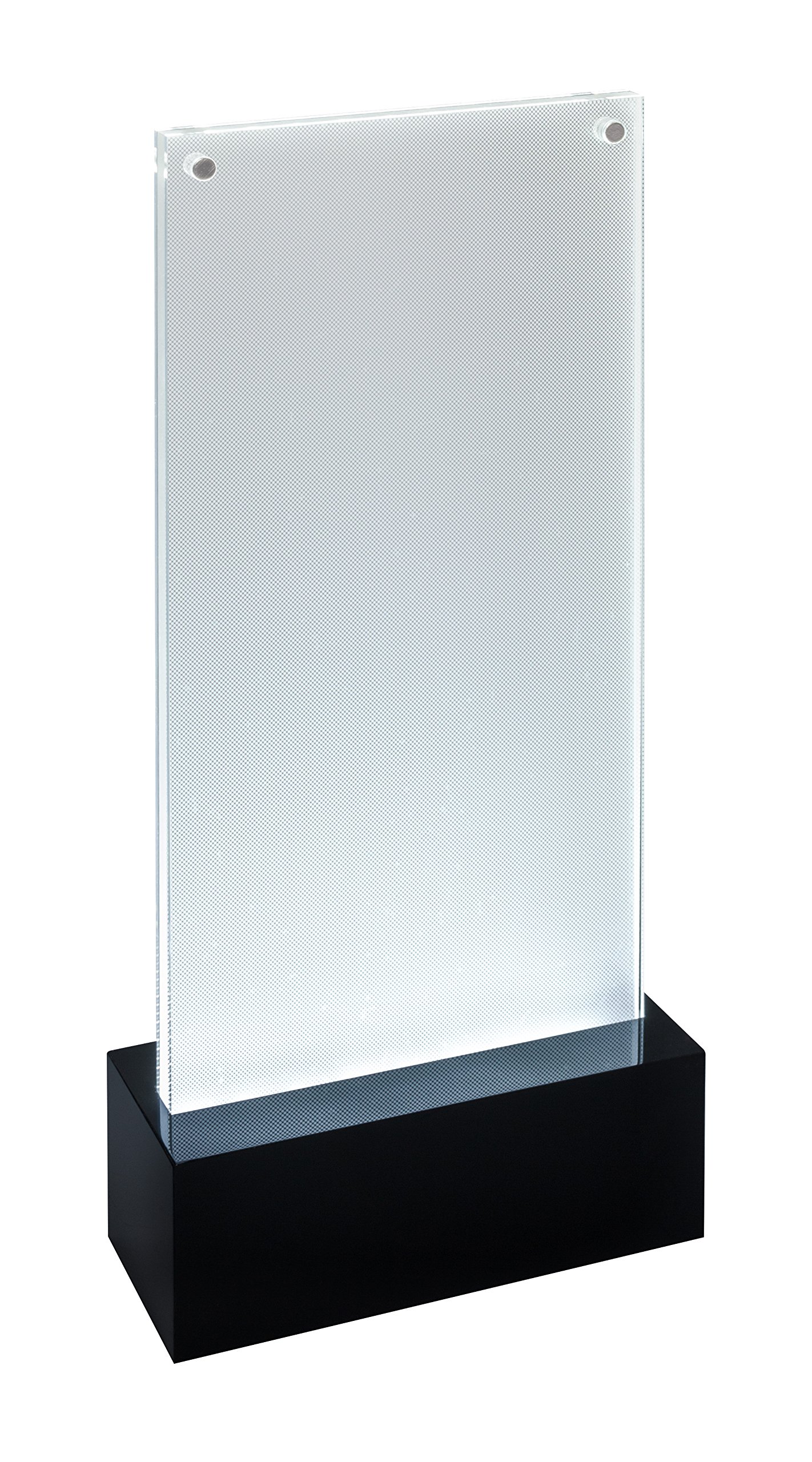 SIGEL TA424 LED Sign Holder, upright, for DL, illuminated double-sided presentation, acrylic, transparent, 1 Piece