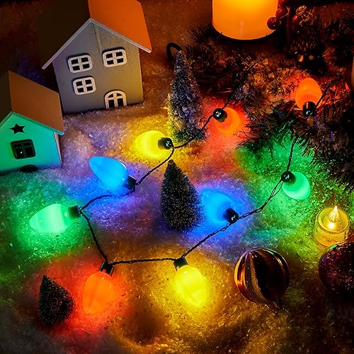 JOYIN Packs Christmas LED Light Up Bulb Necklaces Bulbs LED
