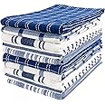 KAF Home Assorted Flat Kitchen Towels | 100% Cotton - 18 x 28 inches | Ultra Absorbent Soft Dish Towels | Perfect for Cooking, Cleaning, and Drying Hands (Navy, 10 Pack)