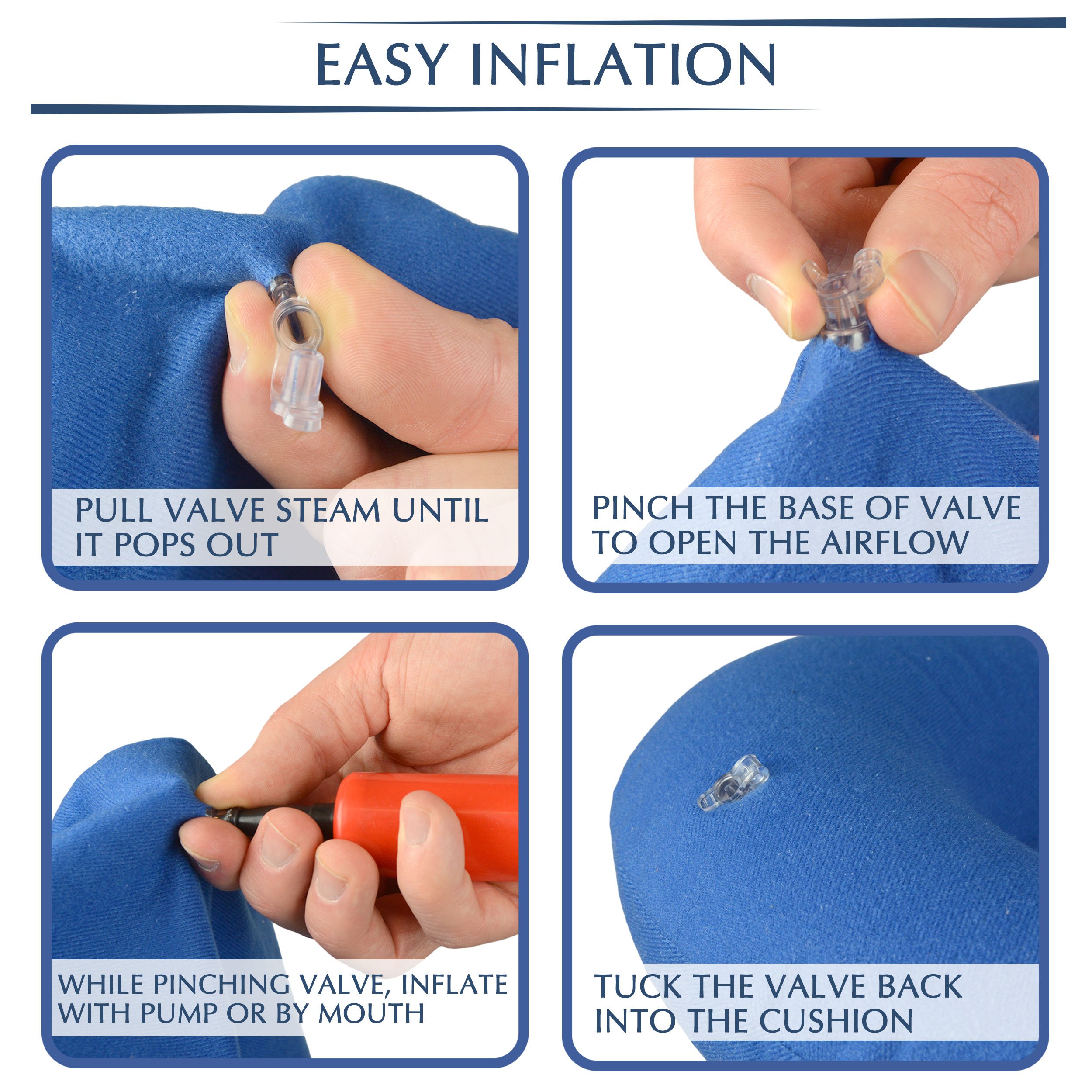 Dr. Frederick's Original Donut Pillow 15" Inflatable Donut Cushion