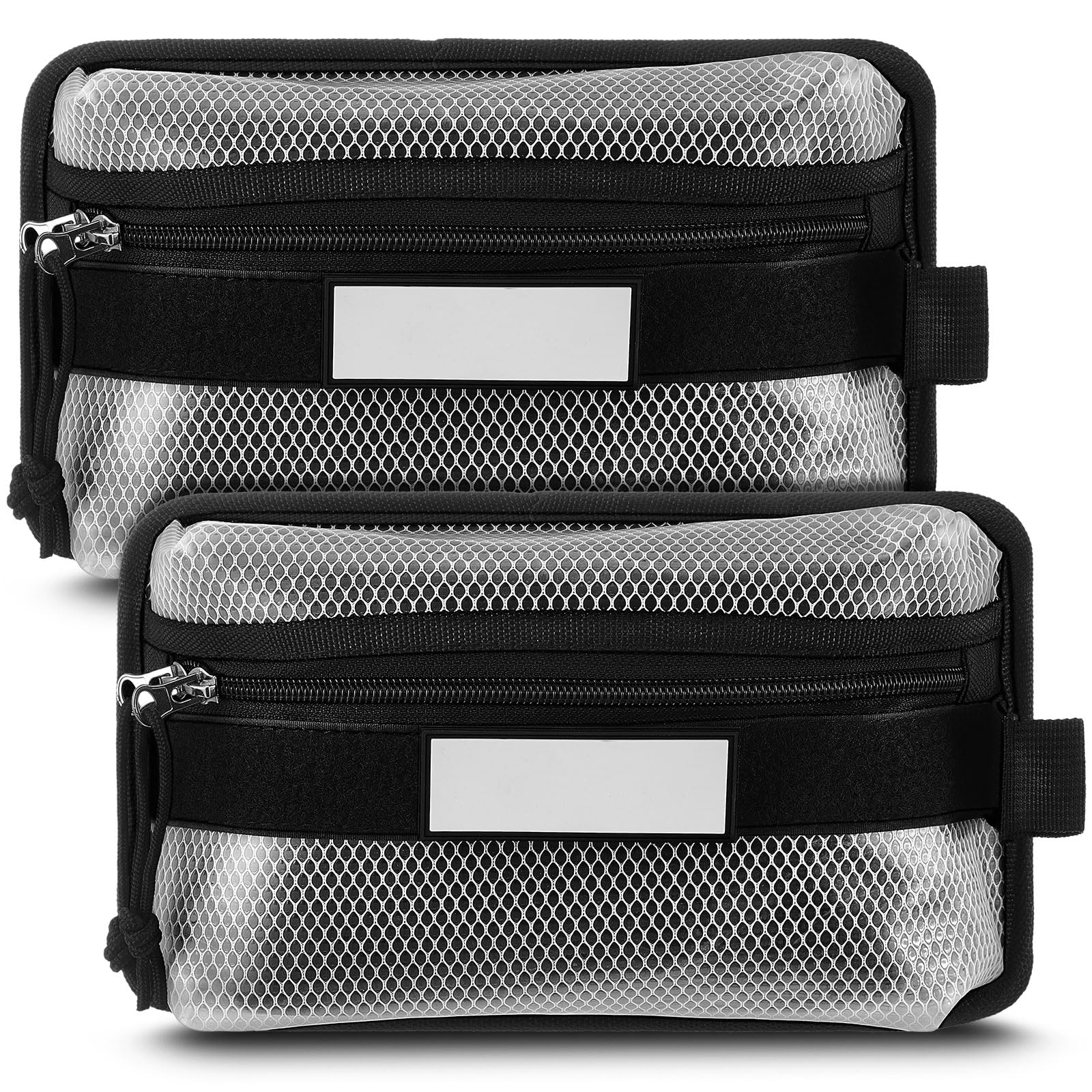 Photo 1 of Aliceset 2 Pcs Tactical Pouch Admin Pouch Tactical Bag Insert Panel Organizer with Writable Patches, Molle Panel Accessories Utility Storage Pocket Accessories with Hook Fasteners for Vest Backpack
