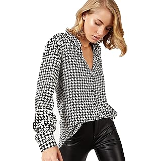 Blouses for Women Fashion, Casual Long Sleeve Button Down Shirts Tops, XS-3XL