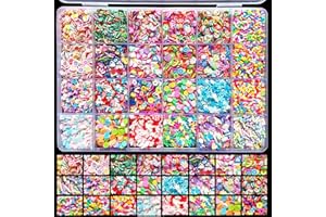EHOPE Fake Sprinkles Fruit Clay Slices Clay Sprinkles Polymer Slices Faux Sprinkles DIY Nail Art Supplies Making Kit Decoration Arts Crafts for Nail Art and Cellphone Decorations (24 Styles)