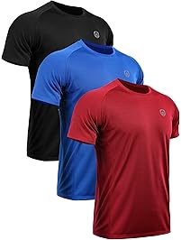 Neleus Men's Dry Fit Mesh Athletic Shirts 3 1 Pack