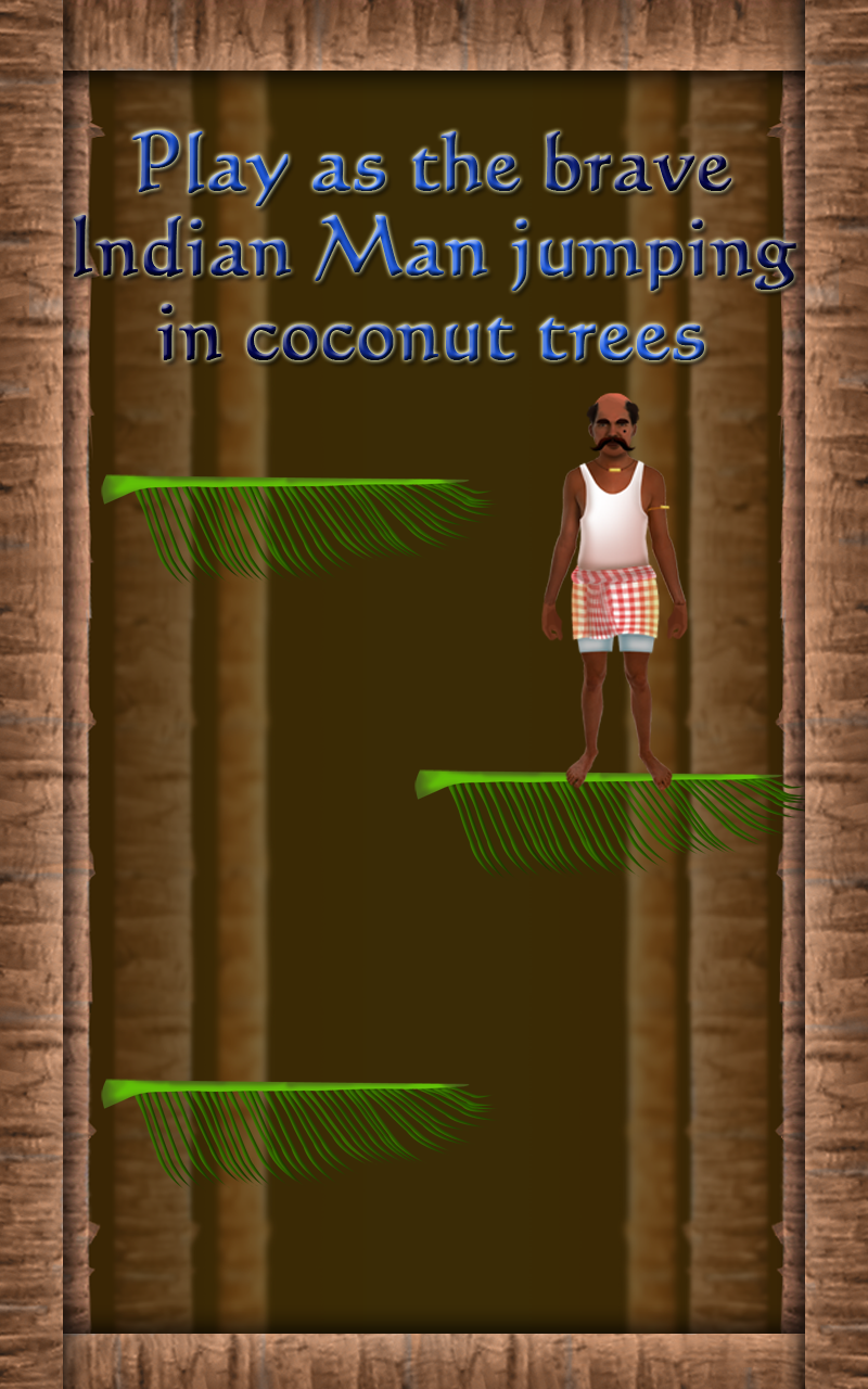 Indian man run - The dangerous coconuts trees jumping quest - Gold Edition