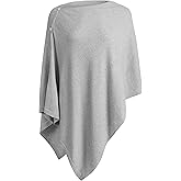 PULI Women's Versatile Knitted Shawls Scarf Poncho Sweater with Buttons Lightweight Spring Summer Fall Wraps
