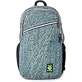 Dime Bags Backpack with Padded Laptop Compartment, Durable Hempster Material, 11 Storage Pockets, For Travel & Daily Use, City Dweller (Glass)