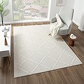 LUXE WEAVERS Geometric Diamond Shaped Cream 6x9 Area Rug