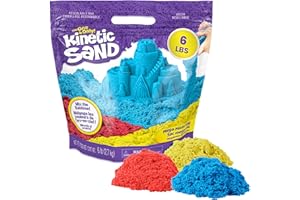 Kinetic Sand, 6lbs Mega Mixin’ Bag with Red, Yellow & Blue Play Sand, Amazon Exclusive (Packaging May Vary), Sensory Toys, Holiday Gifts & Stocking Stuffers for Kids Ages 3 and up
