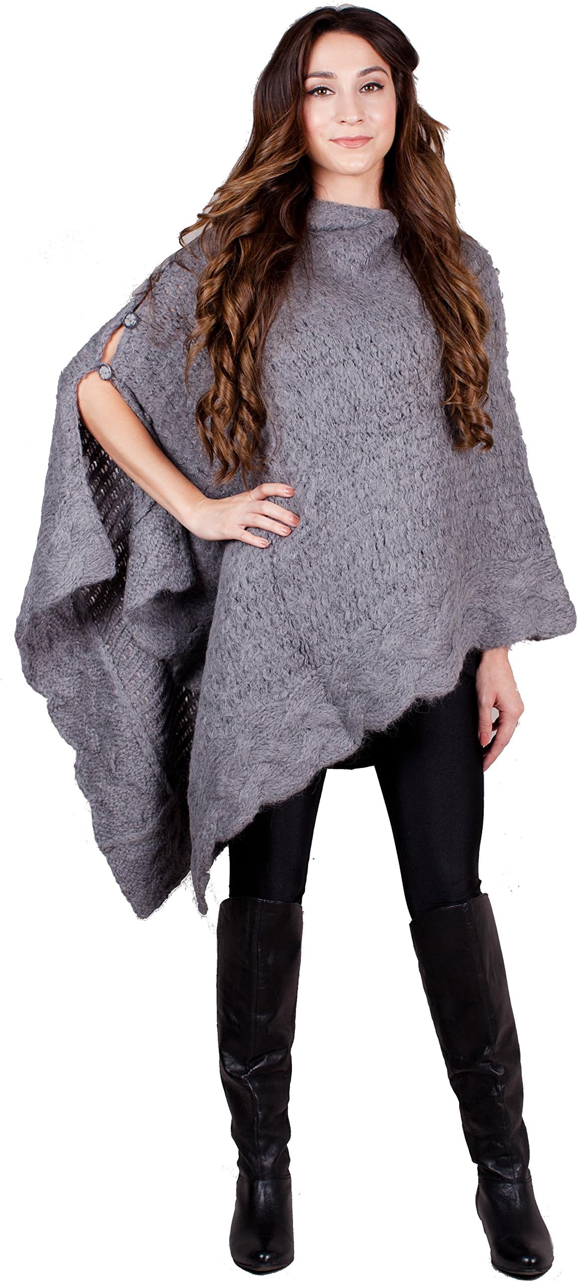Shupaca, Suri 100% Alpaca Wool Knit Poncho