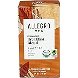 Allegro Coffee Allegro Tea, Tea Bags, Organic Breakfast Blend, 20 Count