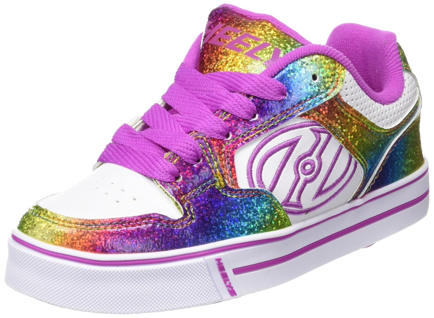 Heelys Motion Plus Skate Shoe Little Kid Big , White Rainbow Hot Pink