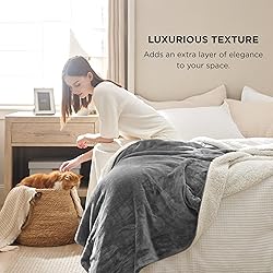 Bedsure Sherpa Fleece Blankets Queen Size for Bed