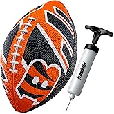 Franklin Sports NFL Team Footballs - Rubber Youth Mini Balls for All Teams - Kids 8.5" Football + Air Pump Sets - Official NFL Licensed