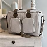 My Babiie Changing Bag Tote Oatmeal Herringbone - Insulated Bottle Holder, Mat view 2